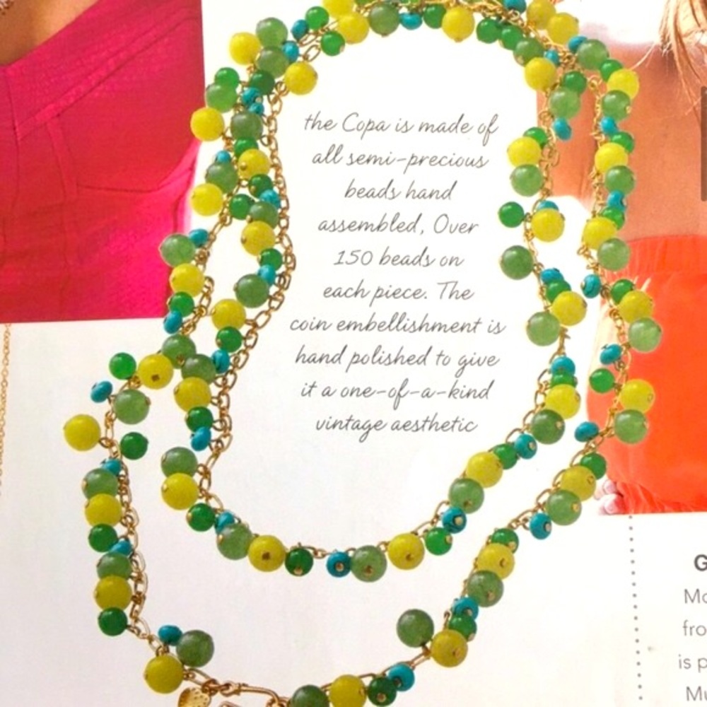 Stella & Dot | Retired Vintage Semi-precious Stone & Gold Coin Copa Neck… - Picture 5 of 16